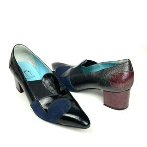 Thierry Rabotin Pumps Melanie LIPOPOLI Leather Black Blue Burgundy 37 US 6,5